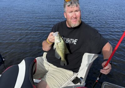 Fishing in lake